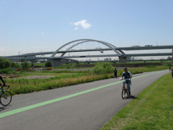 Arakawa river bed bicycle road