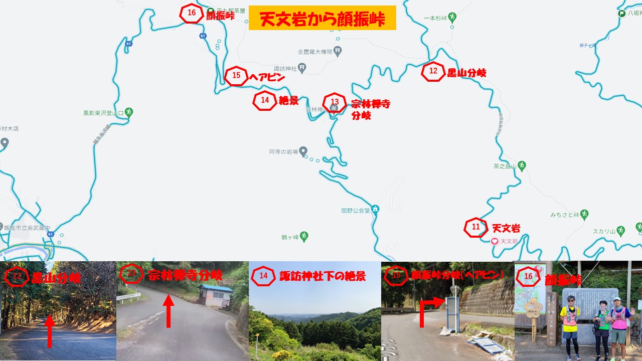 天文岩から顔振峠