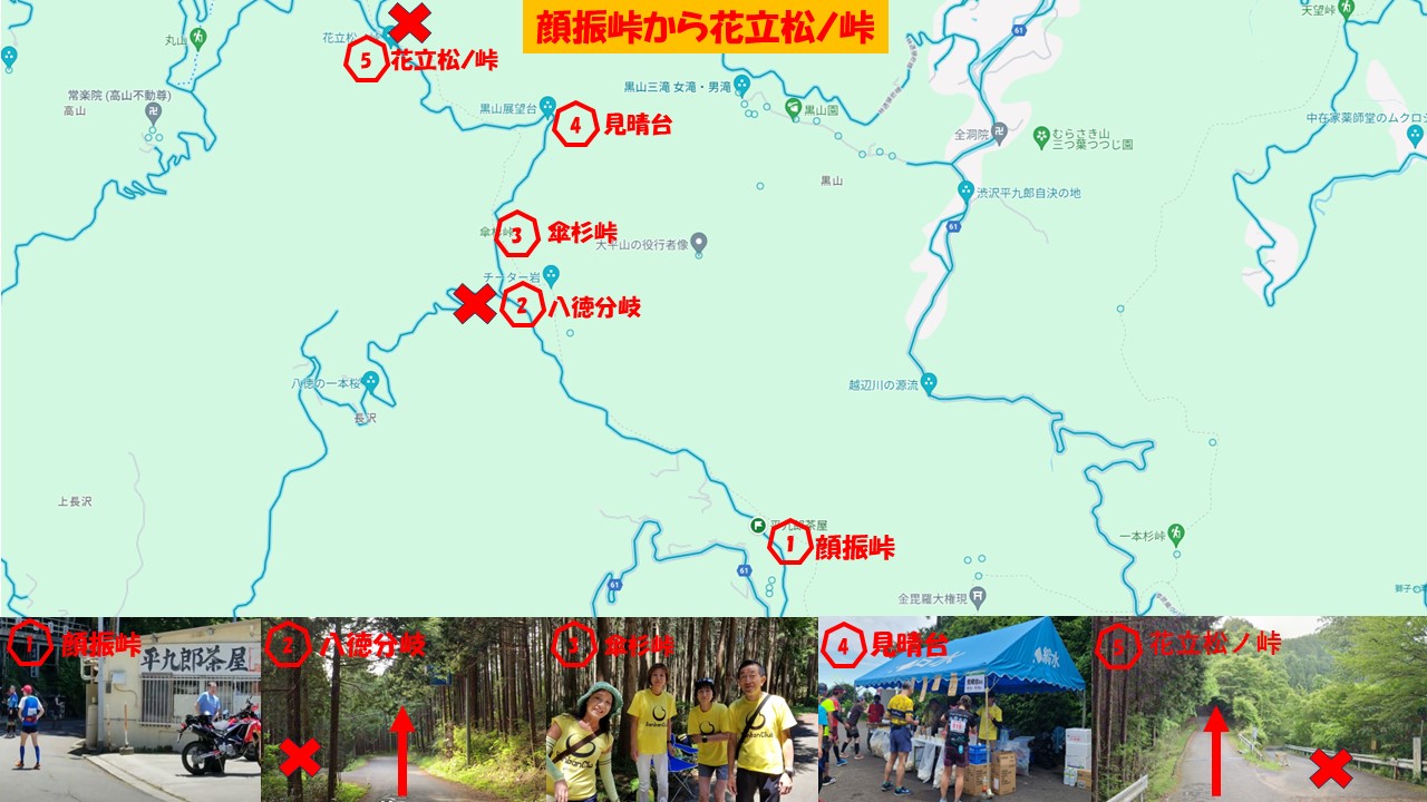 顔振峠から花立松ノ峠