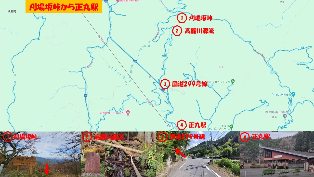 刈場坂峠から正丸駅