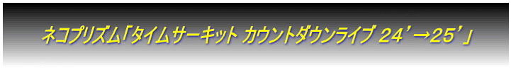  　　　ネコプリズム「タイムサーキット カウントダウンライブ ２４’→２５’」　　　 