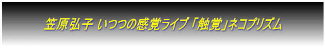 笠原弘子 いつつの感覚ライブ 「触覚」ネコプリズム