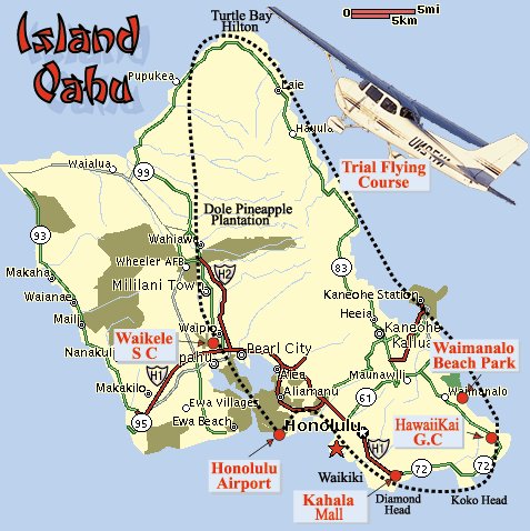 Clickable Map of Island Oahu