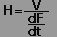 H=V/(dF/dt)