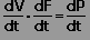(dV/dt)E(dF/dt)=dP/dt