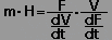 mEH=F/(dV/dt)EV/(dF/dt)