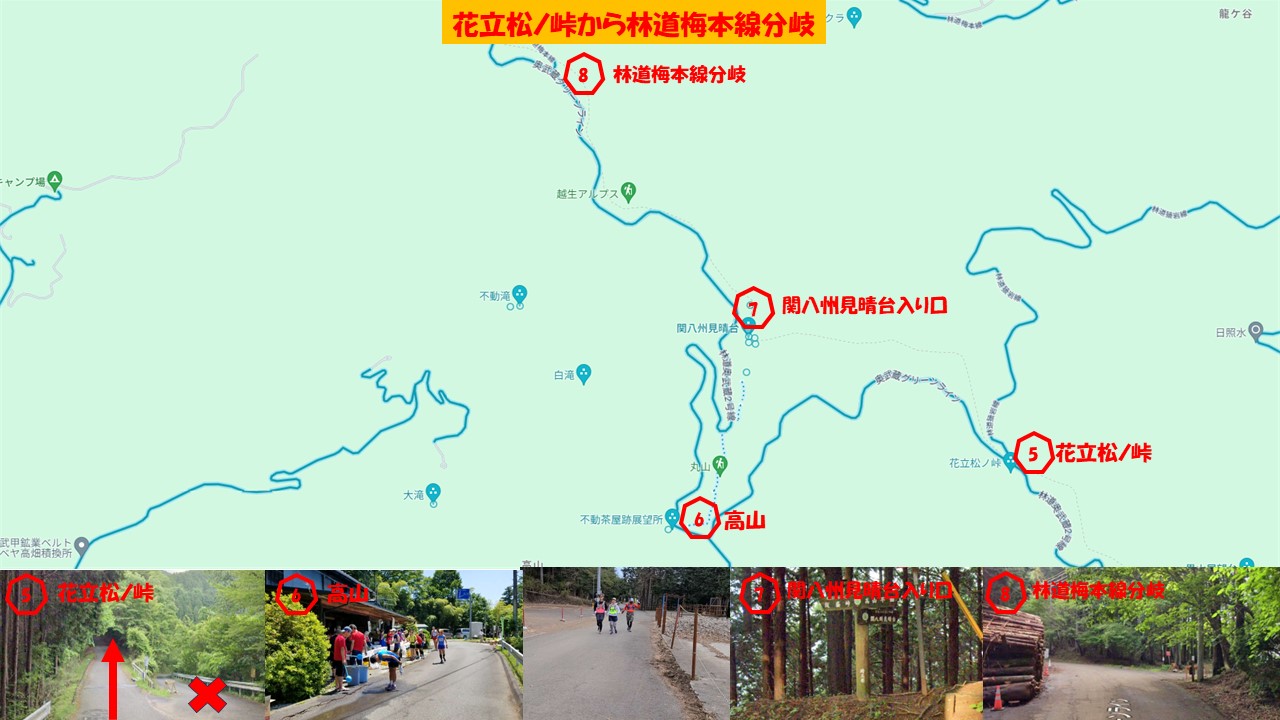 高山から林道梅本線分岐