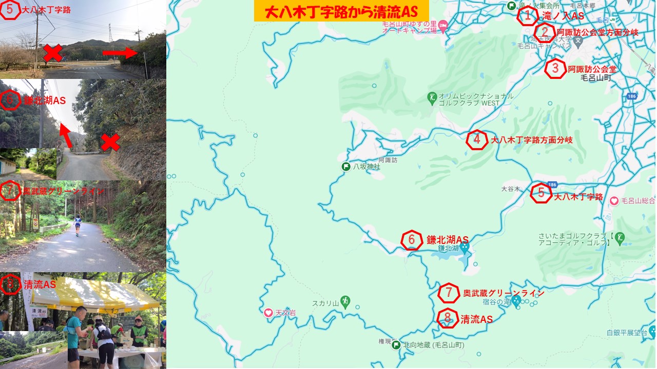 大八木T字路から清流AS